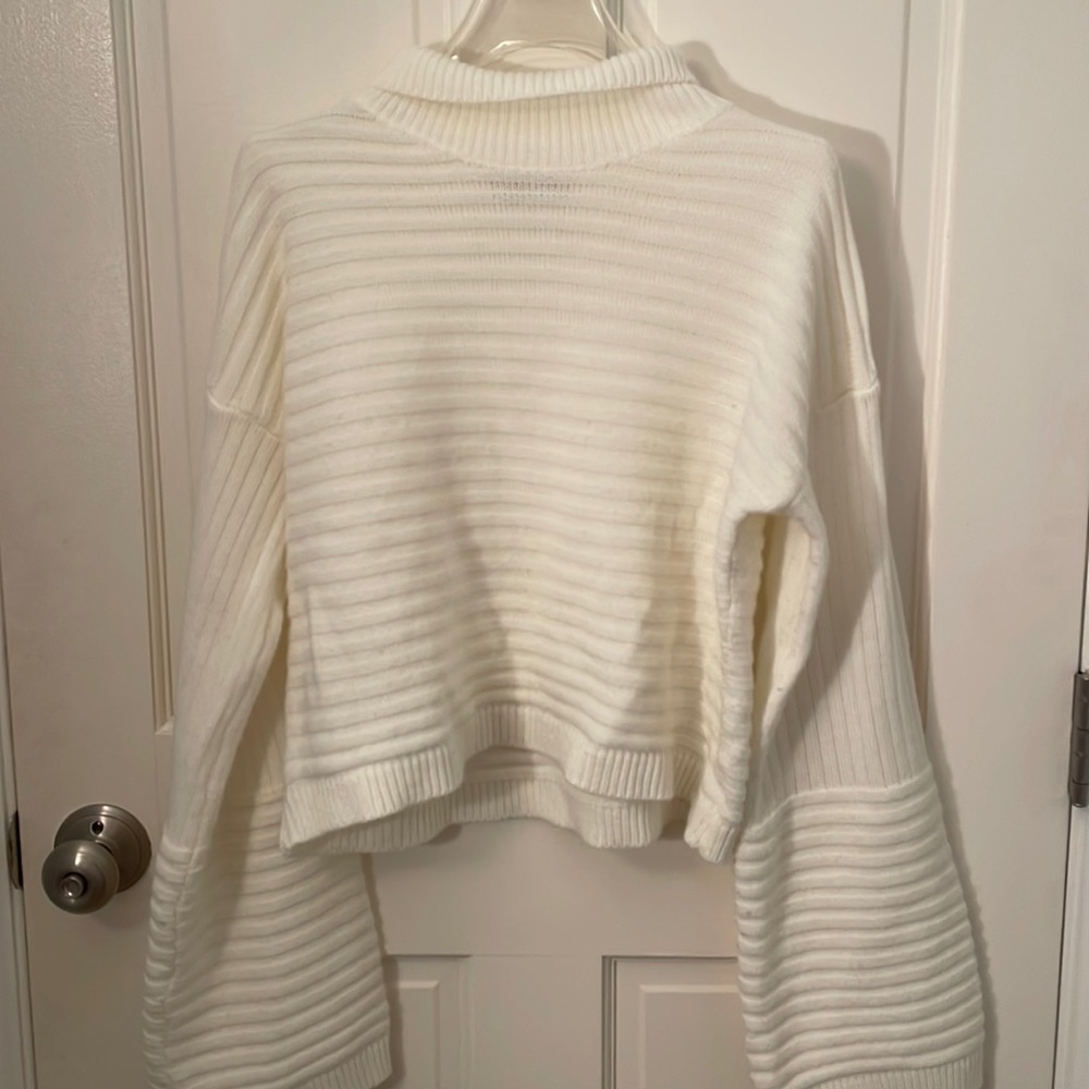 Off white shein top with a fold over neckline